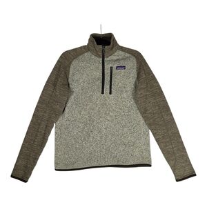 Patagonia Better Sweater 1/4 Zip Fleece Pullover Mens Size Small Brown Gray